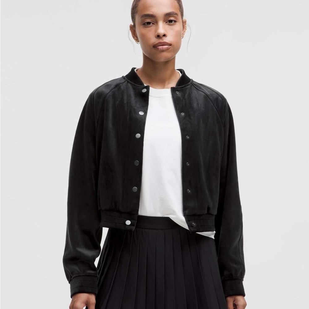 Lululemon Scuba Varsity Jacket *Velvet - Black